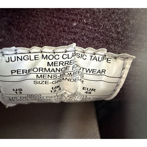 Merrell Jungle Moc Classic Performance Shoes Mens 13 Tan Taupe Suede Slip-on EUC main image 11
